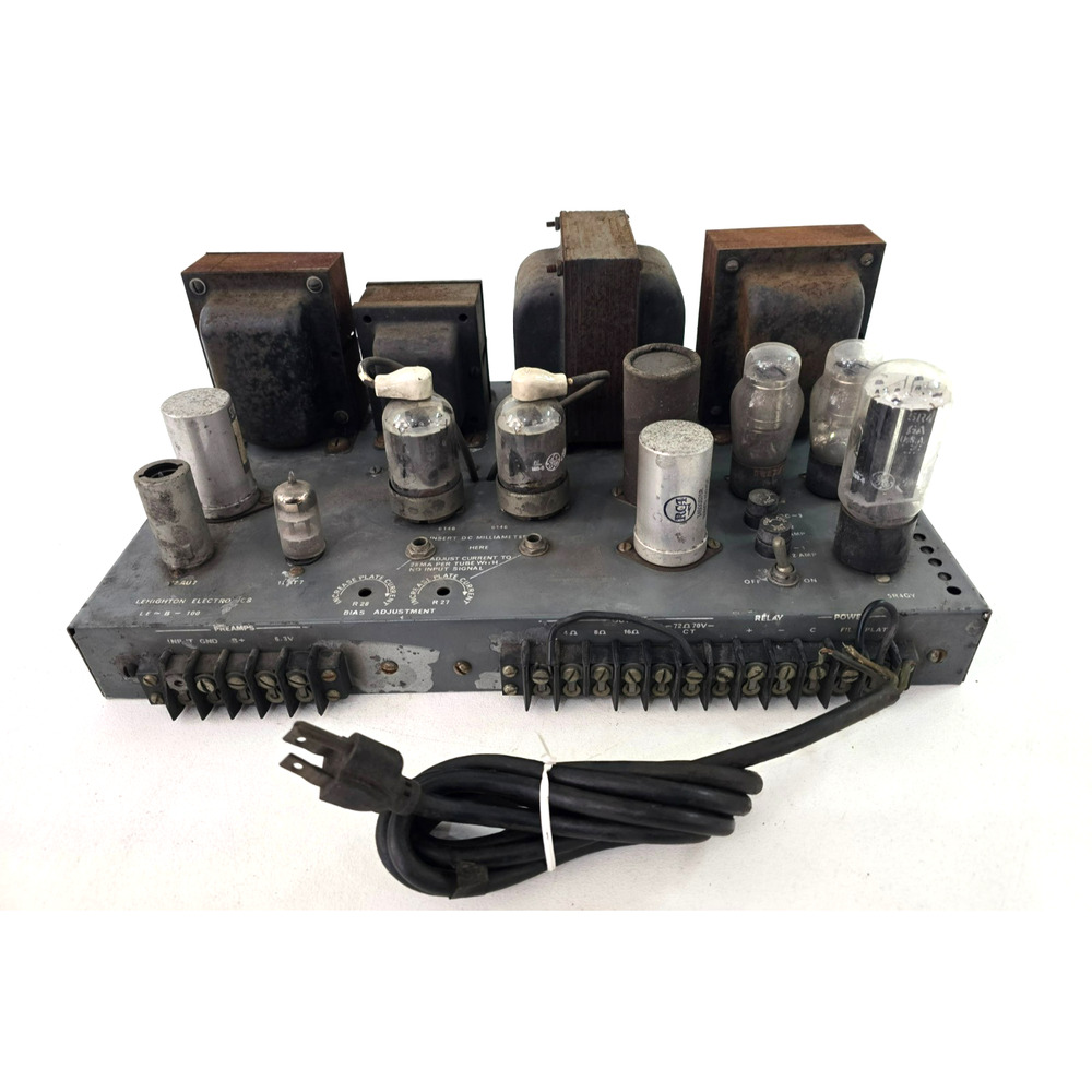 Vintage RCA Type MI-12182A Theatre Tube Amplifier Lehighton LE-B-100 PLEASE READ